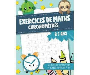 Exercices de maths chronométrés - Additions et soustractions de nombres inférieurs à 100 - 6-7 ans