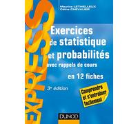 Exercices de statistique et probabilités - 3e éd. - Avec rappels de cours: Avec rappels de cours