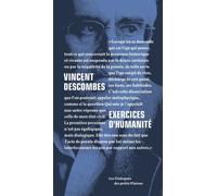 Exercices d'humanité Dialogue avec Philippe de Lara - Vincent Descombes - Les Petits Platons - broché - Essai