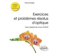 Exercices et problèmes résolus d’optique Avec rappels de cours et QCM - Hamid Najib - Ellipses - broché - Scolaire / Universitaire