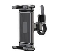 Exercise Bike Phone Mount - Stable ABS Bracket, 360 Degree Rotation Treadmill Stand, Secure Grip Indoor Cycling Carrier, Adjustable Handlebar Cellphone Holders - For Gym Workouts Ellipticals