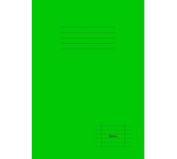 Exercise Book A4 Lined: 8mm Ruled Notebook with Left and Right Margin | 100 Pages, 90gsm Paper | Office, School, Work, Home - Green