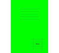 Exercise Book A5 Lined: 8mm Ruled Notebook with Left and Right Margin | 100 Pages, 90gsm Paper | Office, School, Work, Home - Lime Green