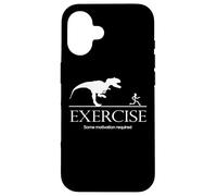Exercise Motivation Required Funny T-Rex Graphic Gym Saying Coque pour iPhone 16