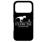 Exercise Motivation Required Funny T-Rex Graphic Gym Saying Coque pour iPhone 17 Pro