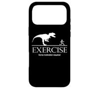 Exercise Motivation Required Funny T-Rex Graphic Gym Saying Coque pour iPhone 17 Pro Max