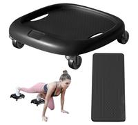 Exercise Wheel - Kneeling pad | Exercise Wheel Disc | Abdominal Muscle Sliding Disc | 360 Degree Rotating Abdominal Wheels Board with Mat | Fitness Tool for Women Waist Strength Trainer Gym