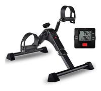 Exerciseur De Pédale Pliant Exerciseur De Pédale, Exerciseur De Pédale Pliant Stationnaire for Entraînement De Bras/Jambe, sous-vélo De Bureau Exerciseur De Pédale avec LCD Affichage, Noir