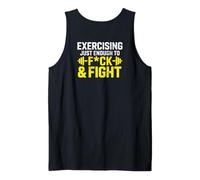 Exercising Enough to F and Fight Funny Fitness Funny Workout Débardeur