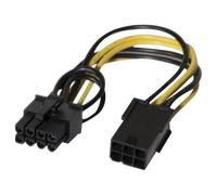 exertis Connect - Adaptateur secteur - Alimentation PCIe de 6 broches (F) pour Alimentation PCIe de 8 broches (M) - 10 cm