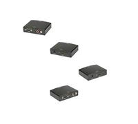 exertis Connect - Adaptateur vidéo - HD-15 (VGA), RCA x 2 femelle pour HDMI, DC jack de 5,5 x 2,1 mm - noir