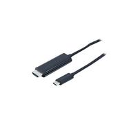 exertis Connect - Câble adaptateur - 24 pin USB-C mâle pour HDMI mâle - 1.8 m - noir - support 4K, Prise en charge de Power Delivery