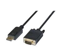 exertis Connect - Câble adaptateur - DisplayPort (M) pour HD-15 (VGA) (M) - DisplayPort 1.1 - 3 m - vis moletées, actif, support 2560 x 1600 (WQXGA)