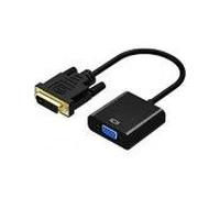 exertis Connect - Câble adaptateur - liaison double - DVI-D (M) pour HD-15 (VGA) (F) - 15 cm - vis moletées - noir