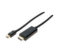 exertis Connect - Câble adaptateur - Mini DisplayPort mâle pour HDMI mâle - 2 m - blanc - actif, support pour 4K60Hz (3840 x 2160), Full HD 3D