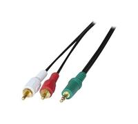 exertis Connect - Câble audio - mini-phone stereo 3.5 mm mâle pour RCA x 2 mâle - 1.8 m - noir