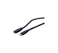 exertis Connect - Câble d'extension USB - 24 pin USB-C (M) pour 24 pin USB-C (F) - USB 3.1 Gen1 - 1 m - noir