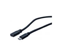 exertis Connect - Câble d'extension USB - 24 pin USB-C (M) pour 24 pin USB-C (F) - USB 3.1 Gen1 - 1 m - noir