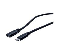 exertis Connect - Câble d'extension USB - 24 pin USB-C (M) pour 24 pin USB-C (F) - USB 3.1 Gen1 - 2 m - noir