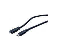exertis Connect - Câble d'extension USB - USB-C (M) pour USB-C (F) - USB 3.1 Gen1 - 1 m - noir