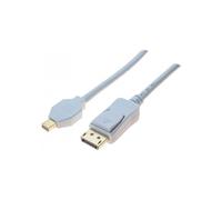 exertis Connect - Câble DisplayPort - Mini DisplayPort (M) pour DisplayPort (M) verrouillé - DisplayPort 1.2 - 3 m - blanc