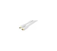 exertis Connect - Câble HDMI - HDMI mâle pour HDMI mâle - 3 m - blanc - plat, support 4K