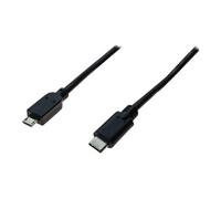 exertis Connect - Câble USB - 24 pin USB-C (M) pour Micro-USB de type B (M) - USB 2.0 - 1 m - noir