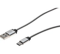 exertis Connect - Câble USB - 24 pin USB-C (M) pour USB (M) - USB 2.0 - 1 m - flexible - argent
