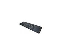 exertis Connect - Clavier - avec pavé tactile à 2 boutons - sans fil - 2.4 GHz - AZERTY - Français - noir