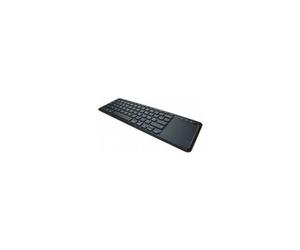exertis Connect - Clavier - avec pavé tactile à 2 boutons - sans fil - 2.4 GHz - AZERTY - Français - noir