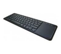 exertis Connect - Clavier - avec pavé tactile à 2 boutons - sans fil - 2.4 GHz - AZERTY - Français - noir Noir G