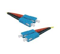 exertis Connect - Cordon de raccordement - mode unique SC/UPC (M) pour mode unique SC/UPC (M) - 1 m - 2 mm - fibre optique - duplex - 9 / 125