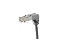 exertis Connect - Cordon de raccordement - RJ-45 (M) angle vers le bas pour RJ-45 (M) angle vers le bas - 30 cm - SFTP, PiMF - CAT 6a - moulé - gris