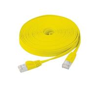 exertis Connect - Cordon de raccordement - RJ-45 (M) pour RJ-45 (M) - 10 m - U / FTP (Paire torsadée blindée) - CAT 6 - intérieur, sans crochet, plat