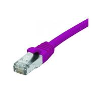 exertis Connect - Cordon de raccordement - RJ-45 (M) pour RJ-45 (M) - 15 cm - blindé F/UTP - CAT 6 - sans halogène, sans crochet - violet