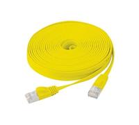 exertis Connect - Cordon de raccordement - RJ-45 (M) pour RJ-45 (M) - 5 m - paire torsadée écrantée (F/UTP) - CAT 6 - sans crochet, plat - jaune