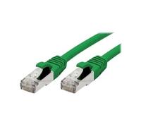 exertis Connect - Cordon de raccordement - RJ-45 (M) pour RJ-45 (M) - 5 m - SFTP, PiMF - CAT 6a - sans halogène, moulé, sans crochet - vert