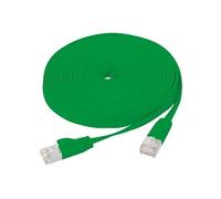 Cordon RJ45 plat catégorie 6 U/FTP snagless vert - 7,5 m