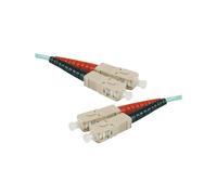 exertis Connect - Cordon de raccordement - SC/UPC multimode (M) pour SC/UPC multimode (M) - 5 m - 2 mm - fibre optique - duplex - 50 / 125 microns - OM3 - sans halogène - aqua