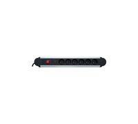 exertis Connect - Coupe-circuit - avec protection parasurtension, interrupteur - 3680 Watt - entrée : CEE 7/7 - connecteurs de sortie : 6 (CEE 7/5) -