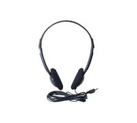 Exertis Connect - Ecouteurs avec micro - sur-oreille - filaire - jack 3,5mm - noir