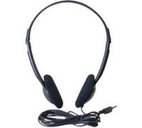 Exertis Connect - Écouteurs avec micro - sur-oreille - filaire - jack 3,5mm - noir Noir G