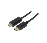exertis Connect - High speed - câble adaptateur - DisplayPort mâle pour HDMI mâle - 3 m - noir - support 4K30Hz (3840 x 2160)