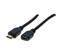exertis Connect - High speed - câble d'extension HDMI avec Ethernet - HDMI mâle pour HDMI femelle - 5 m - noir