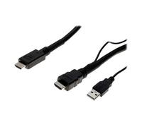 exertis Connect - High speed - câble HDMI avec Ethernet - HDMI mâle pour HDMI mâle - 10 m - noir - support pour 4K60Hz, puce d'amplification active
