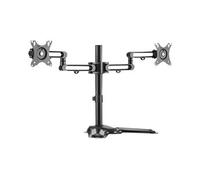 exertis Connect - Pied - pour 2 écrans LCD - aluminium - noir - Taille d'écran : 17"-32" - ordinateur de bureau