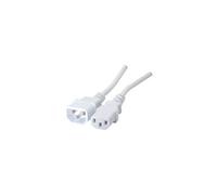 exertis Connect - Rallonge de câble d'alimentation - IEC 60320 C14 pour power IEC 60320 C13 - 10 A - 1.8 m - blanc