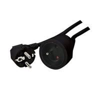 Perel Tools Rallonge H05VV-F 3G1.5 10 m 16 A/230 V 3500 W Type E/F PVC Usage intérieur Noir