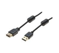 exertis Connect - Rallonge de câble USB - USB (M) pour USB (F) - USB 2.0 - 1.5 m - noir