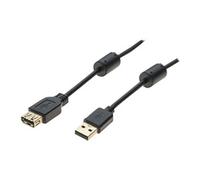 exertis Connect - Rallonge de câble USB - USB (M) pour USB (F) - USB 2.0 - 2 m - noir